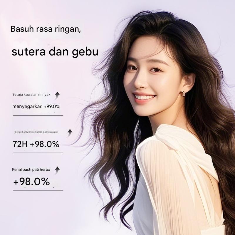 OUAU Syampu Pengendalian Minyak 72h Kosong Tinggi Tengkorak Atas Pembersih Lembut Untuk Rambut Sehat Dan Terkontrol