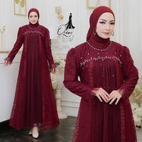 Gambar GAMIS OZIAS BROKAT 10015 LD 105 120 I Gamis Kondangan Wanita I Gamis Fashion Muslimah - Putih, LD 120 dari Ozias.id Kota Administrasi Jakarta Barat 1 Tokopedia