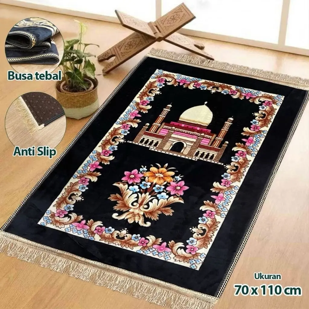 Sajadah Turki Tebal Busa Antislip Sejadah Nyaman Dan Lembut Size 70x110cm