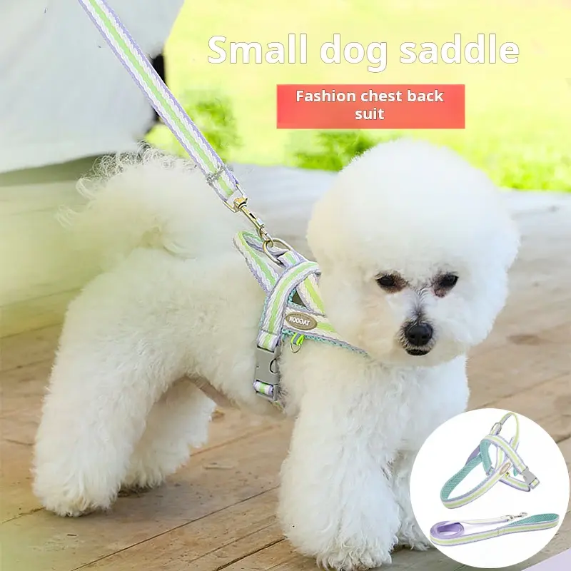 Pet leash harness dog light saddle chest back for small and medium-sized cats and dogs universal dog walking rope set