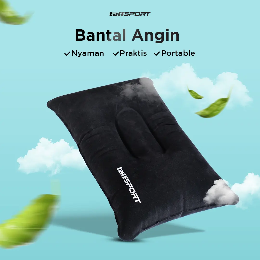 TaffSPORT Bantal Angin Portabel Travel Camping Inflatable Air Pillow 330x220mm XLZT-15