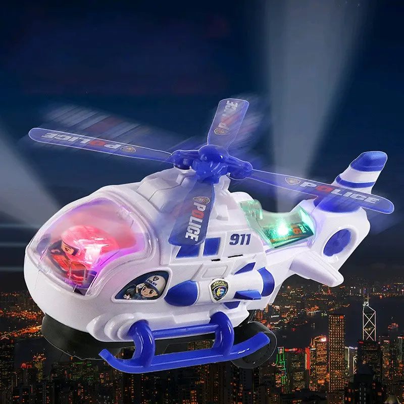 Mainan Helikopter Police Dilengkapi Dengan Lampu Dan Music Bisa Jalan Bump And Go