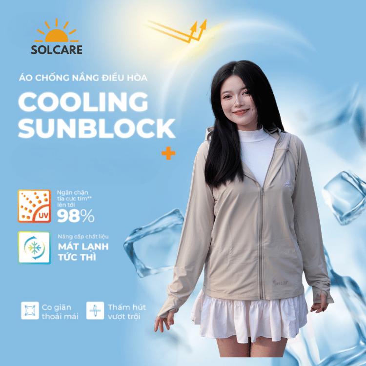 Áo Chống Nắng Su Lạnh SOLCARE Chống Tia UV UPF100+ | Màu Pastel Mát Mẻ, Co Giãn, Thoáng Khí Tặng Kính