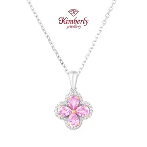 Liontin Berlian Batu Pink Sapphire KPD1030902 - Kimberly Jewellery