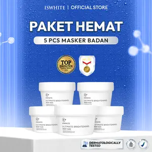 [ PAKET HEMAT ] ISWHITE Ultimate Brightening Body Mask 70gr- Body Mask Masker Badan Pencerah Tubuh Glowing Perawatan Tubuh