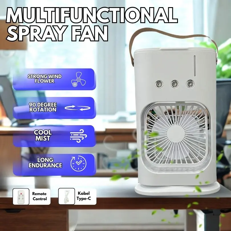 Pplus Spray Fan Kipas Angin Portable Kipas Pendingin Tahan Lama Kipas Penyejuk Pendingin Kipas Pendingin dan pendinginan udara rumah tanggapendingin udara kecil portable mobile mengumbarventilasi listrik dekor yang dingin air