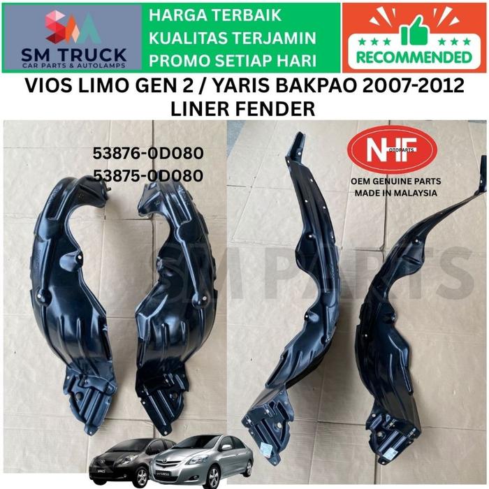 Jual (NHF MALAYSIA) INNER LINER FENDER SPAKBOR DEPAN VIOS LIMO GEN 2 ...