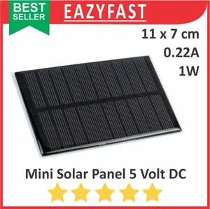 Mini Solar Cell Panel Surya PV 5V 5 V Volt DC 1W Pembangkit Listrik Tenaga Sinar Cahaya Matahari