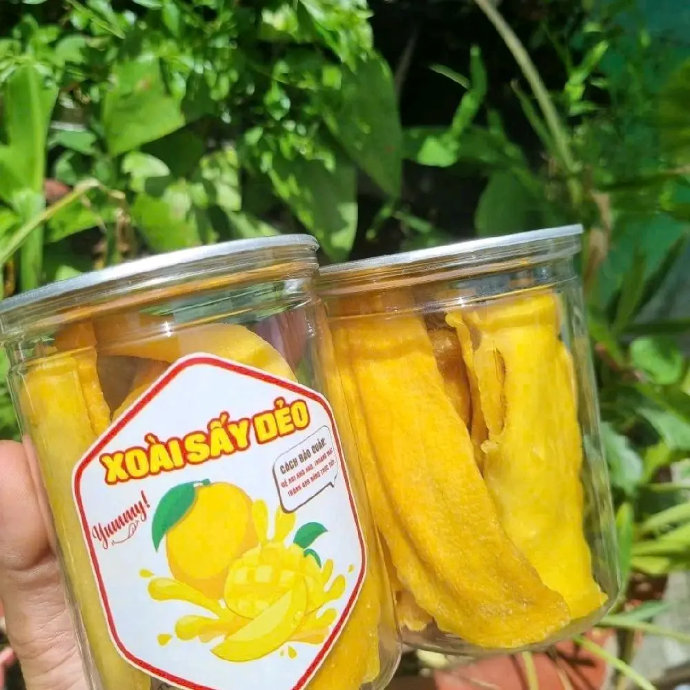 xoài sấy dẻo với công nghệ sấy lạnh tự nhiên hộp 300gram