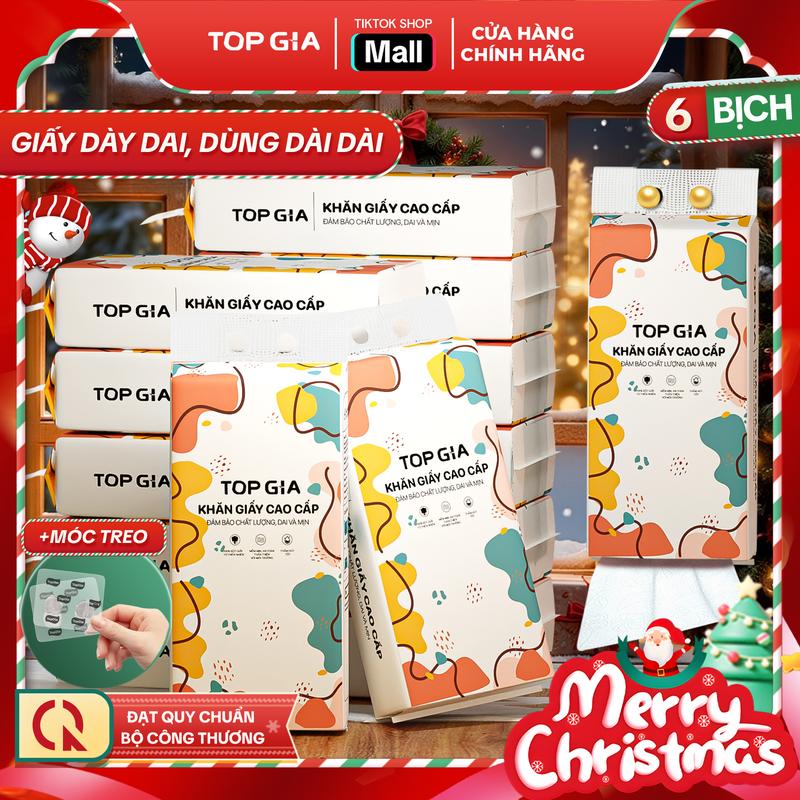(GIẤY LỚN CAO CẤP) COMBO 6 bịch khăn giấy CỠ ĐẠI đa sắc treo tường (mua 1 tặng móc treo tường) Giấy Ăn rút an toàn lành tính, tiêu chuẩn 4K, không mủn Giấy Vệ Sinh giấy rút đa năng treo tường (SIZE XL- PREMIUM) SIÊU SALE RDS17