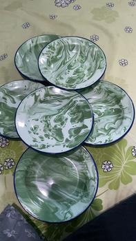 Product Review of PER- BIJI [ SATUAN ] / Piring seng / Piring jadul / Piring Enamel 14cm. 16cm, 20cm dan 22cm// PIRING SENG JADUL from D**i E**i 1