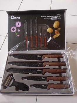 Product Review of Oxone OX605 Set Pisau Dapur Knife set Marble  Kitchenware Bonus Talenan Dengan Pengupas Buah Premium from N**u 2