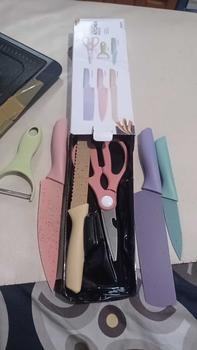 Product Review of Pisau dapur set 6 pcs BOX viral best seller Kitchenware Knife from T**4 0