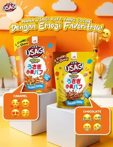 Dua Kelinci Usagi Puff Gandum Wheat Caramel / Chocolate Flavour 8 Pack For Share