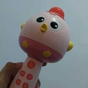 Habibi Mikrofon Mainan Anak Bluetooth Wireless - Speaker & Fitur Nyanyi Cocok Bayi & Anak, Dilengkapi Keranjang Kuning dan Fitur Buka Tutup