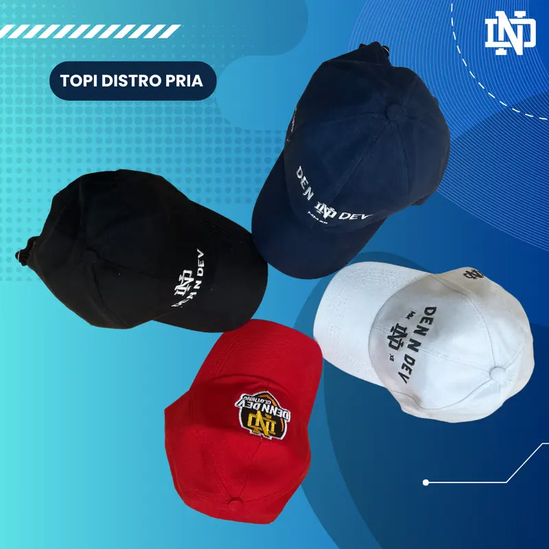 DEN N DEV - Topi Baseball unisex Bordir DEN N DEV PREMIUM warna Hitam 4