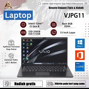 LAPTOP VAIO intel Core i5 Gen 8  RAM 8GB SSD 256GB-512GB  Layar 13 inci Windows 10/11 Mulus Berkualitas Bergaransi Murah untuk Pelajar Sekolah