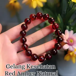 Gelang Amber Merah Katilayu Natural Kesehatan & Energi Positif
