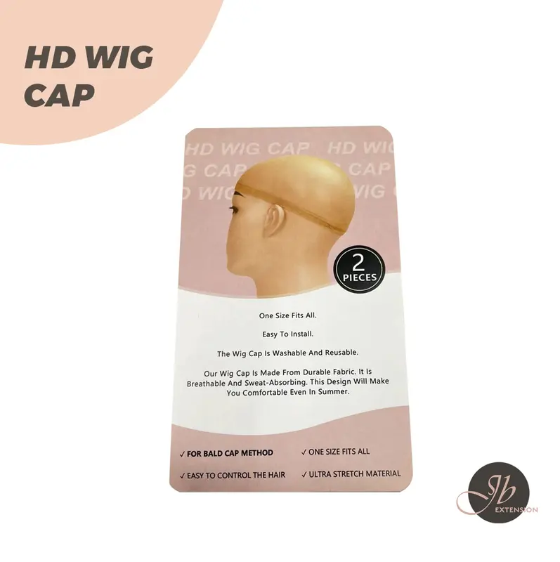 JBextension【UK】Real HD Wig Caps, 2 Pieces Ultra-thin Invisible and Breathable Stretchy Stocking Sheer Caps for Women Lace Front Wig HD Wig Cap 2 Pcs 5