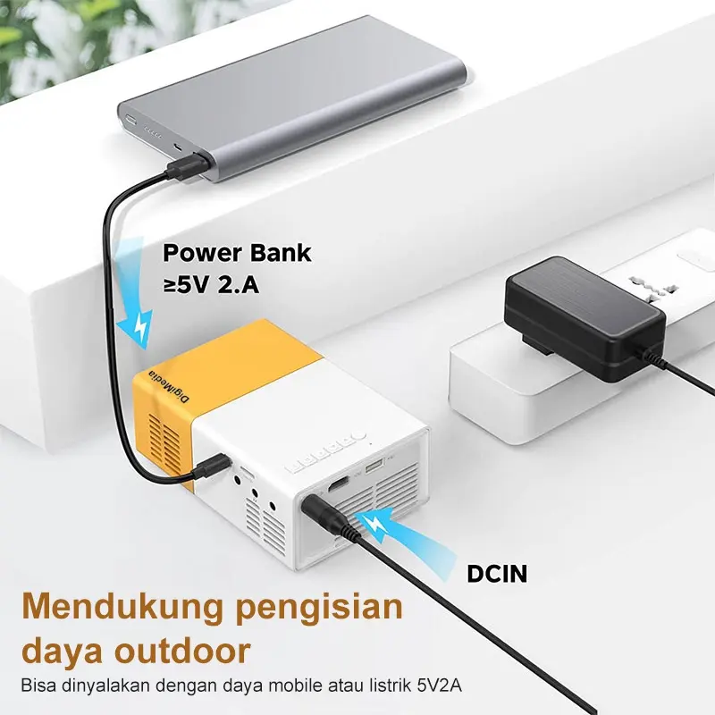 【PixGo Projector】PixGo C1-Protable LED mini Proyektor 50 ANSI 600P-1080P Decoding-Bluetooth mini Home Theater Proyektor 5