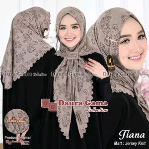 Alfiera - TIANA Segitiga Instant Gesper Hijab Malay jersey KNIT by Dauragama Muslim