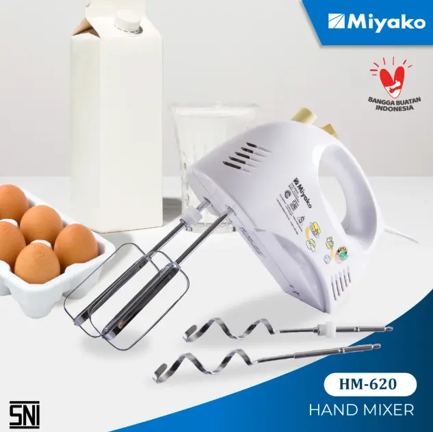 MIYAKO Pengaduk Adonan Kue HM-620 Hand Mixer Alat Pengocok