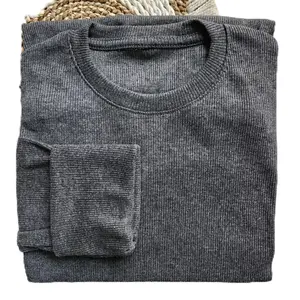 Kaos Rib Rajut Tebal Premium Lengan Panjang Pria & Wanita Sweater Waffle Hitam Knitwear Cardigan Cowok Panjang Unisex oversize u flag simple Polos Baju wangki kaostik tok