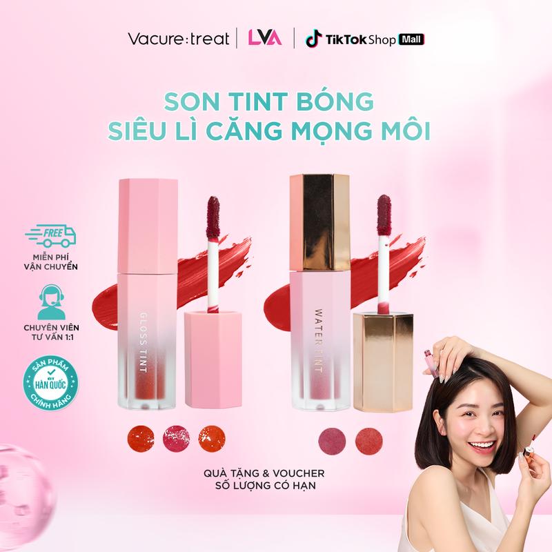 Son Tint bóng, siêu lì, căng mọng môi Hàn Quốc Gloss/Water Tint Vic Mỹ Phẩm Son Môi Women Nữ Trang Điểm Cosmetic