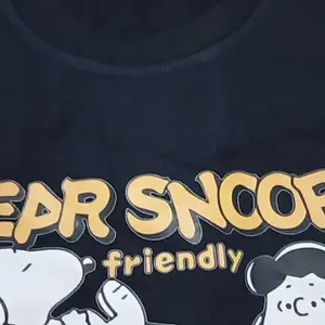 T-shirt atasan kaos Oversize cowok cewek Dear SNOOPY Couple Import  Katun Lengan Pendek (A0188)