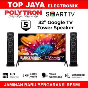 GOOGLE TV POLYTRON 32 INCH CINEMAX SMART TV/TV ANDROID CINEMAX POLYTRON 32 INCH/SMART TV POLYTRON 32 CINEMAX BARU BERGARANSI RESMI