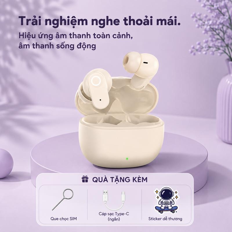 [COD] Tai nghe Bluetooth TWS âm thanh cao cấp, bass mạnh mẽ, kết nối ổn định, chống ồn thông minh, cảm ứng nhạy, pin dung lượng lớn, thiết kế nhỏ gọn sang trọng, phù hợp mọi nhu cầu từ nghe nhạc đến gọi điện