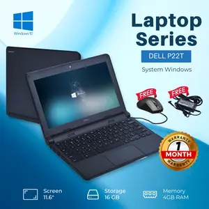 [Pre-Owned] Laptop Dell P22T RAM 4GB SSD 16GB Layar 11.6 Inch Windows 10 Intel Celeron  2955U Bekas