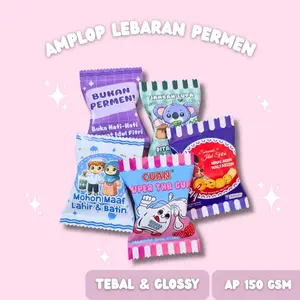 AMPLOP THR PERMEN Besar AP 150 GSM isi 30 / 50 PCS -  Amplop Lebaran Lucu Anak | Amplop lebaran Idul Fitri Unik