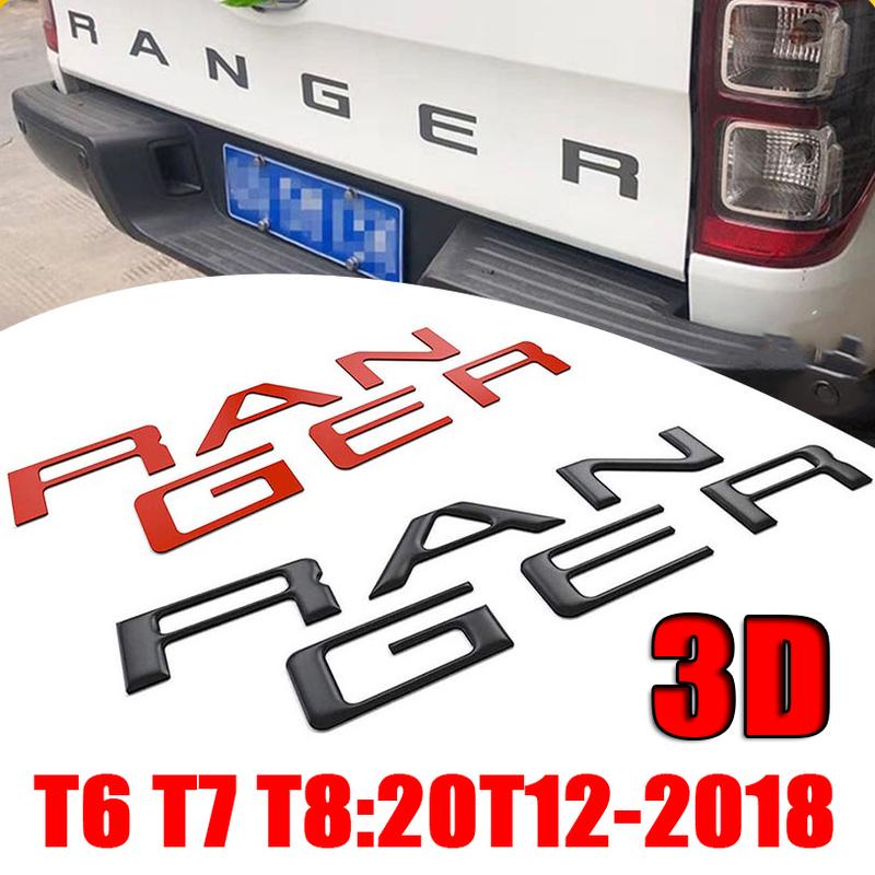 Product Introduction of ABS Plastic 3D Rear Trunk Tailgate Insert Letters For Ford Ranger T6 T7 T8 2012-2019 Emblem Decal Sticker Nameplate Letter Car Accessories 4