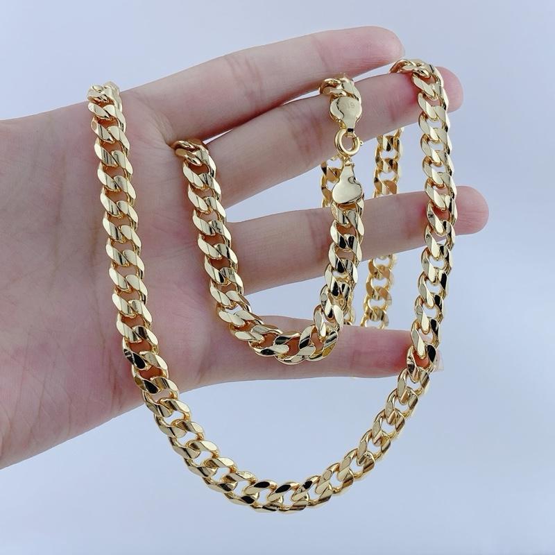 Dây chuyền nam khoen lật 2 lượng khoá tròn có ký hiệu - Trang sức bảo long