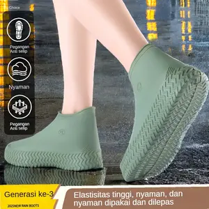 Sepatu Karet Anti Air/Untuk Hujan & Lumpur/Desain Ringkas & Mudah Dibawa | Kekinian