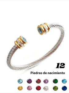 Brazalete de acero inoxidable decorado con diamantes de imitación, 1 unidad de joyería elegante para fiestas, decoración diaria de ropa, joyería versátil y exquisita para regalo de cumpleaños