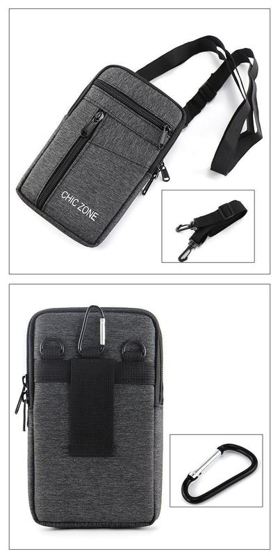 Product Introduction of Waterproof Waist Bag Portable Purse Single/double Layer Outdoor Waist Fanny Pack with Belt Phone Pouch Unisex Purses 12