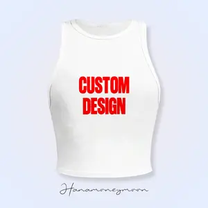 CUSTOM Tanktop Crop, Tanktop Spagetthi Two Tone - Baju Tanktop Tali Crop Top Cewek Y2K Desain Custom Katun Knit Rib Melar Nyaman & Stylish