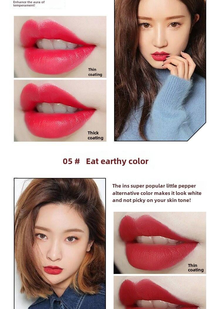 Product Introduction of Round tube lipstick lipstick moisturizing models moisturizing easy to color not easy to fall cosmetics Gloss Lipgloss Makeup Glossy 4