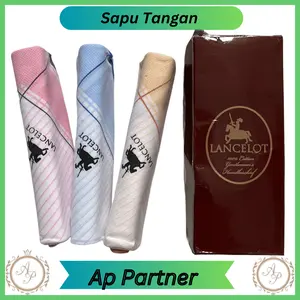 [ 3Pc ] Sapu Tangan Katun Pria Wanita 1 Box Isi 3Pcs | Selampek Katun Lembut Mini | Lap Muka