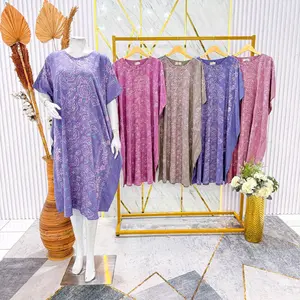 Alizta Daster Lowo Motif Batik Cap Pekalongan Resleting Depan Kelelawar Busui Rayon Super Wanita Cantik Bumil Baju Tidur Nyaman