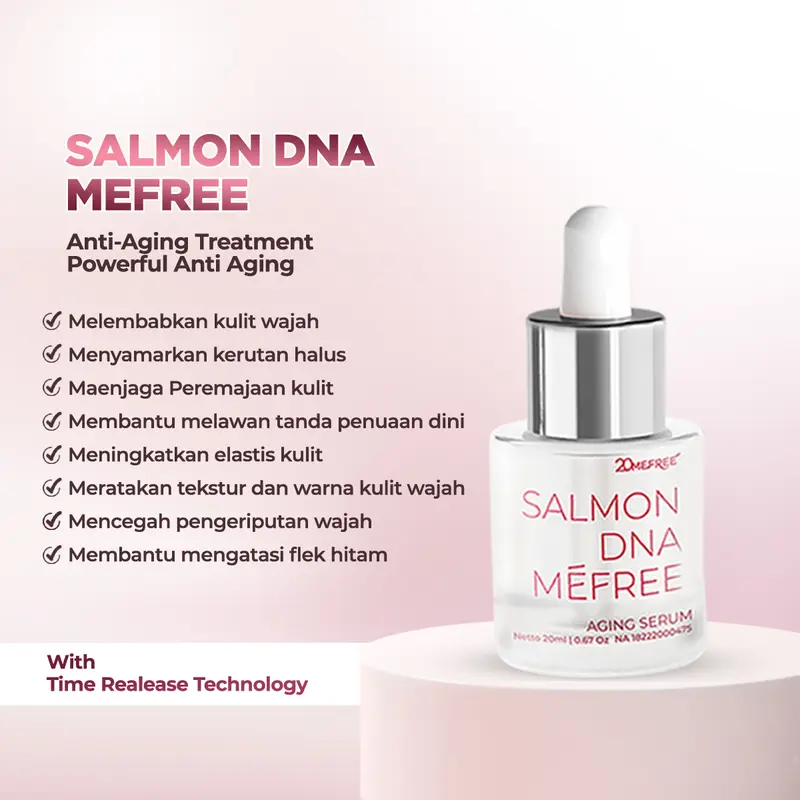 Renewal Duo Package - Salmon DNA Mefree +  Soothing Toner Mefree (Anti Aging Serum + Toner) - Mengangkat Sisa Kotoran di Wajah Pelembab Meminimalkan Pori-pori Mengencangkan Kulit Wajah Kering dan Berjerawat Memudarkan Kerutan Halus di Wajah 2