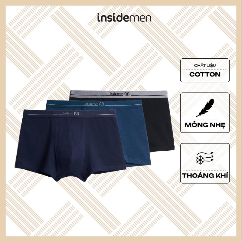   MUA 1 TẶNG 1  Insidemen Quần lót nam Cotton cao cấp mềm mịn thông thoáng an toàn cho da IBX007EDP 