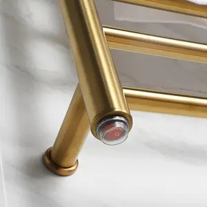 Brushed Gold Wall Mounted Electric Towel Dryer Electric Towel Rack