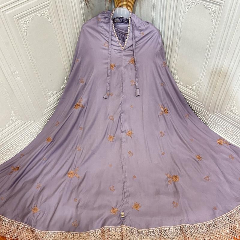 Mukena Dewasa Katun Rayon Twill Bunga Milo 8