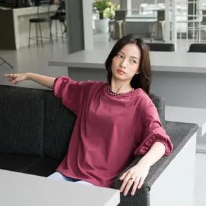 Custom made - Alexa Blouse Atasan Wanita by Monicathelabel Katun