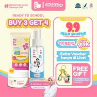 Gambar Nubiko Ready to School Combo (BUY 3 GET 4)  - Nubiko Essential Soothe with Melicica 15 gr, Physical Sunscreen SPF 45 PA++++ & Eau de Cologne - READYSET+ES15+SS dari Nubiko.id Kota Depok 1 Tokopedia