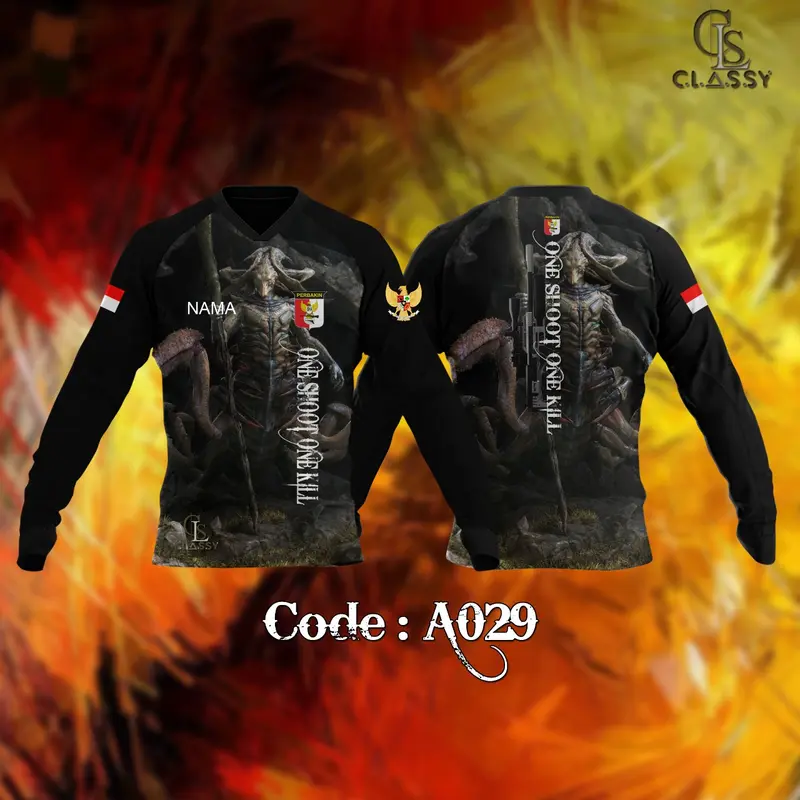 Classy Company | V neck Shirt | Baju Olahraga Menembak. Baju Camo, Baju Perbakin Pakaian Sport 3