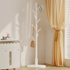 RM_4 Terbaru Harga Murah Garansi Stand Hanger Kayu Stand Hanger Gantungan Baju Topi Multifungsi Rak Mantel Silinder 3 Kaki 42x42x175CM Hemat Ruang & Mudah Dibersihkan Gantungan kayu dari kayu jatuh ke lantai kamar tidur gantung gantung pakaian dalam ruang